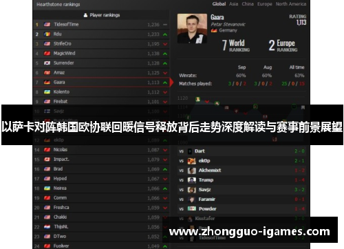 以萨卡对阵韩国欧协联回暖信号释放背后走势深度解读与赛事前景展望